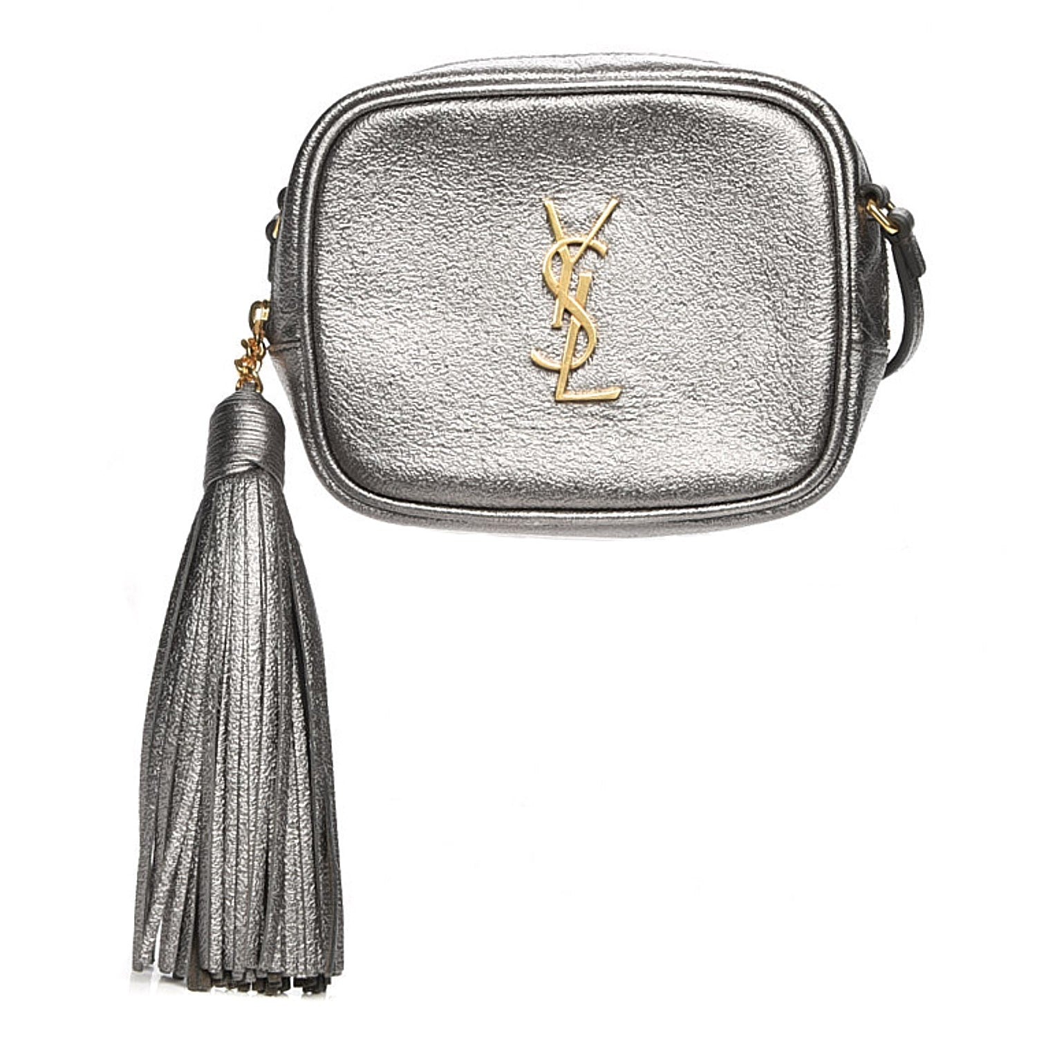 Saint Laurent Metallic Calfskin Monogram Blogger Bag Lapis Nero 1 of 7