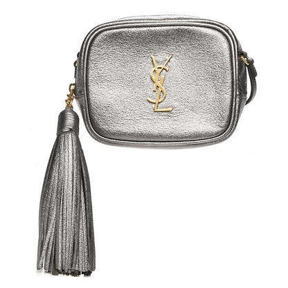 Saint Laurent Metallic Calfskin Monogram Blogger Bag Lapis Nero 1 of 7