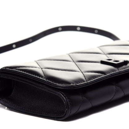 Balenciaga Nappa Calfskin Quilted Touch B Phone Holder With Strap Black 7 of 10
