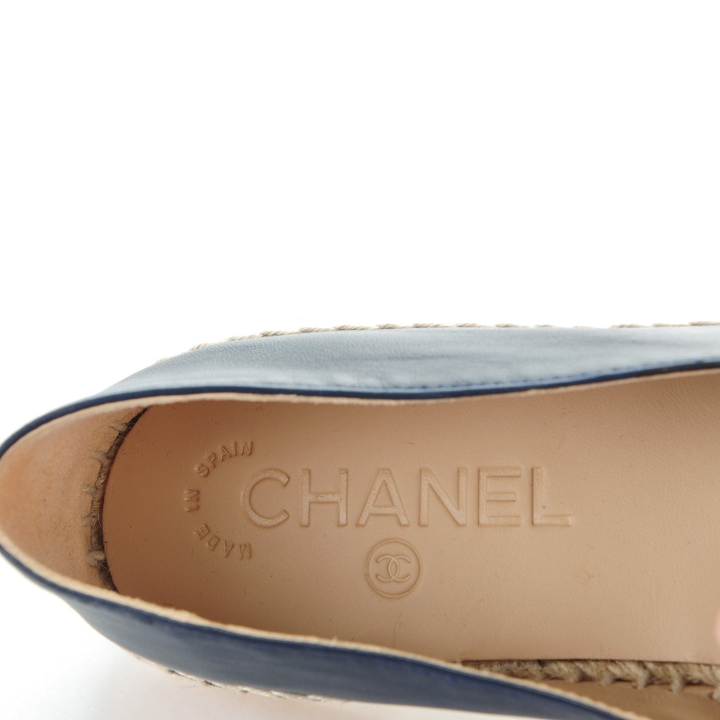 Lambskin CC Espadrilles 38 Navy Black