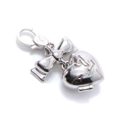 Louis Vuitton 18K White Gold Heart Locket Charm 2 of 3