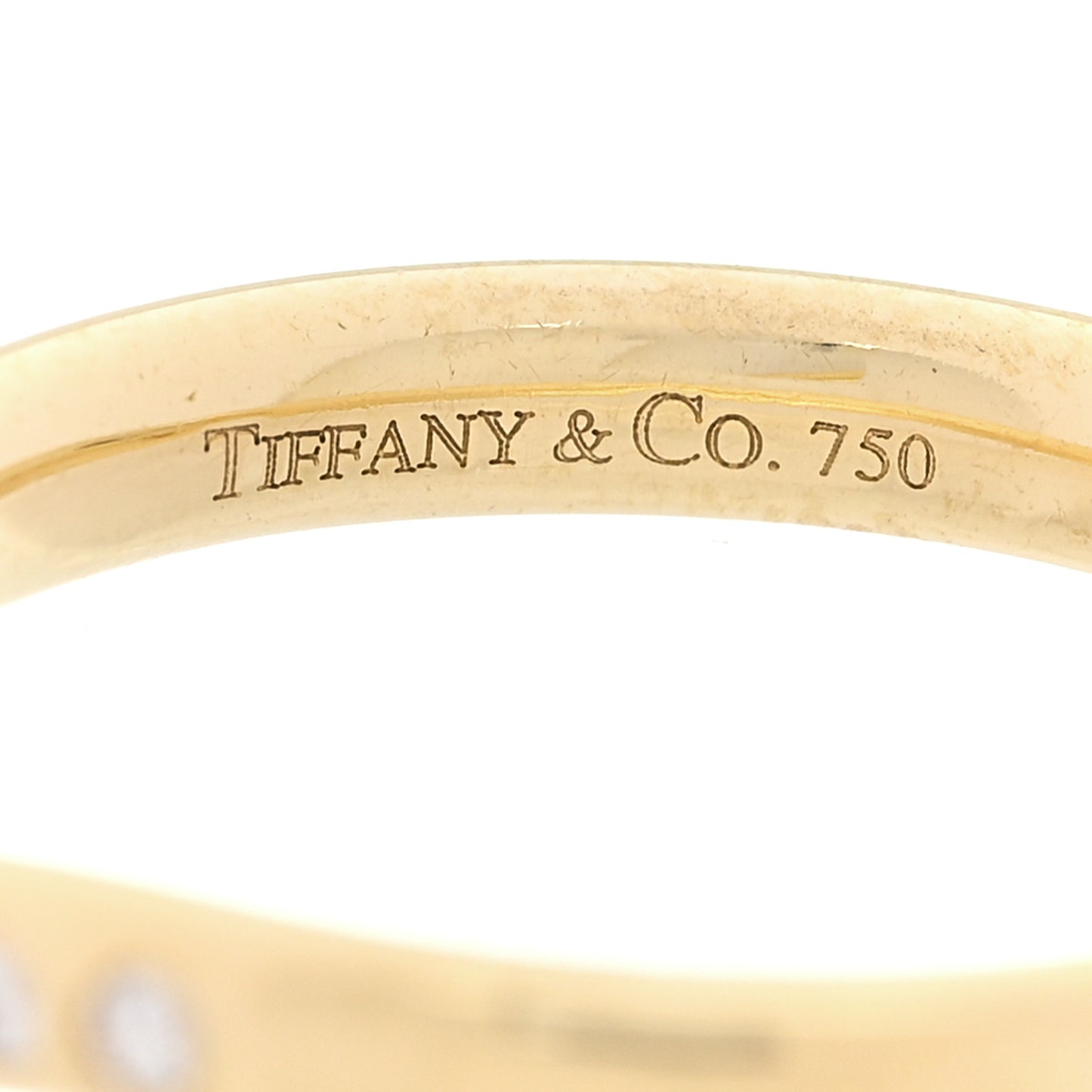 18K Yellow Gold Diamond .08ctw Elsa Peretti Wedding Band Ring 56 7.5