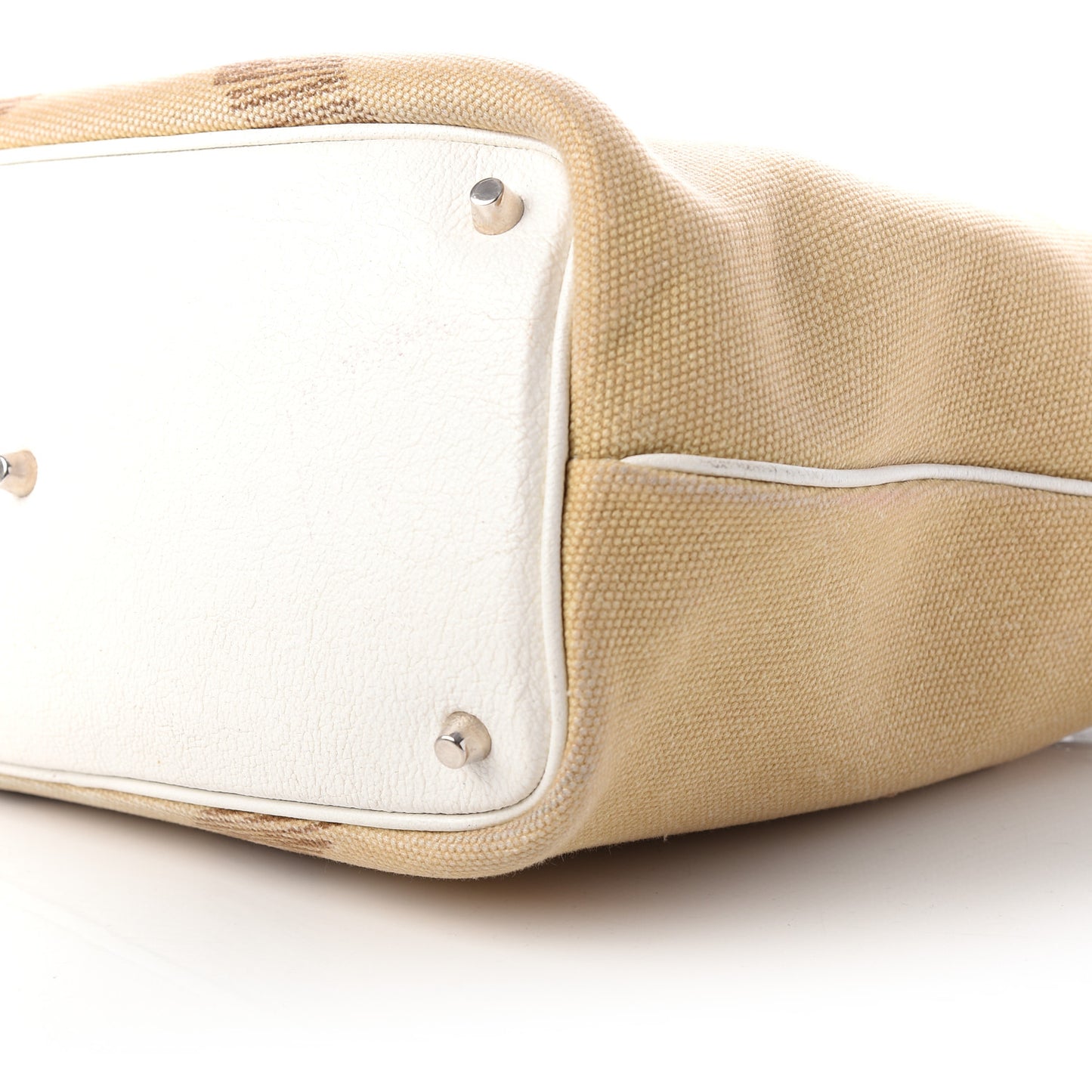 Canvas Mega Check Tote Beige