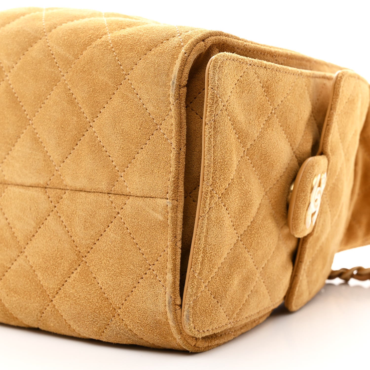 Chanel Suede Quilted Small Chanel 25 Handbag Beige 10 of 10