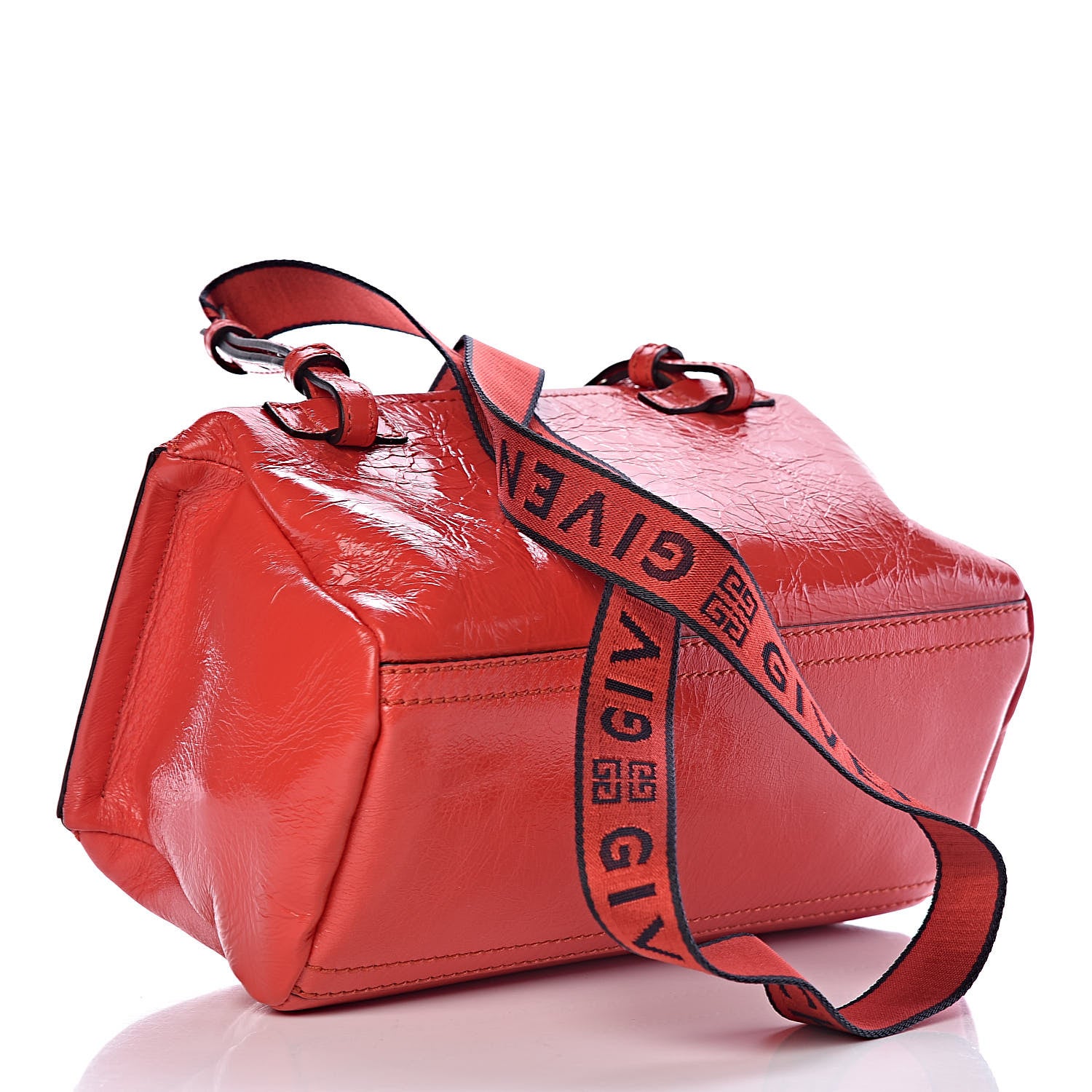 Givenchy Patent Lambskin 4G Mini Pandora Pop Red 3 of 10