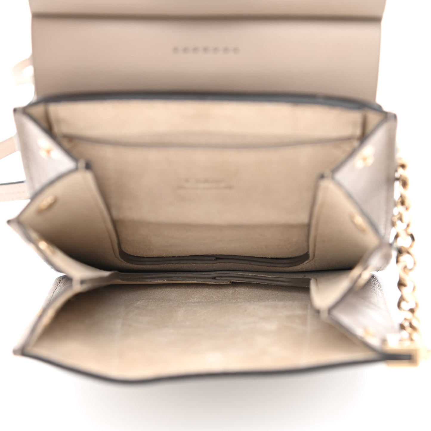 Suede Calfskin Mini Faye Bracelet Bag Motty Grey