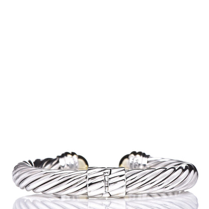David Yurman Sterling Silver 14K Yellow Gold 10mm Cable Classics Bracelet 3 of 5