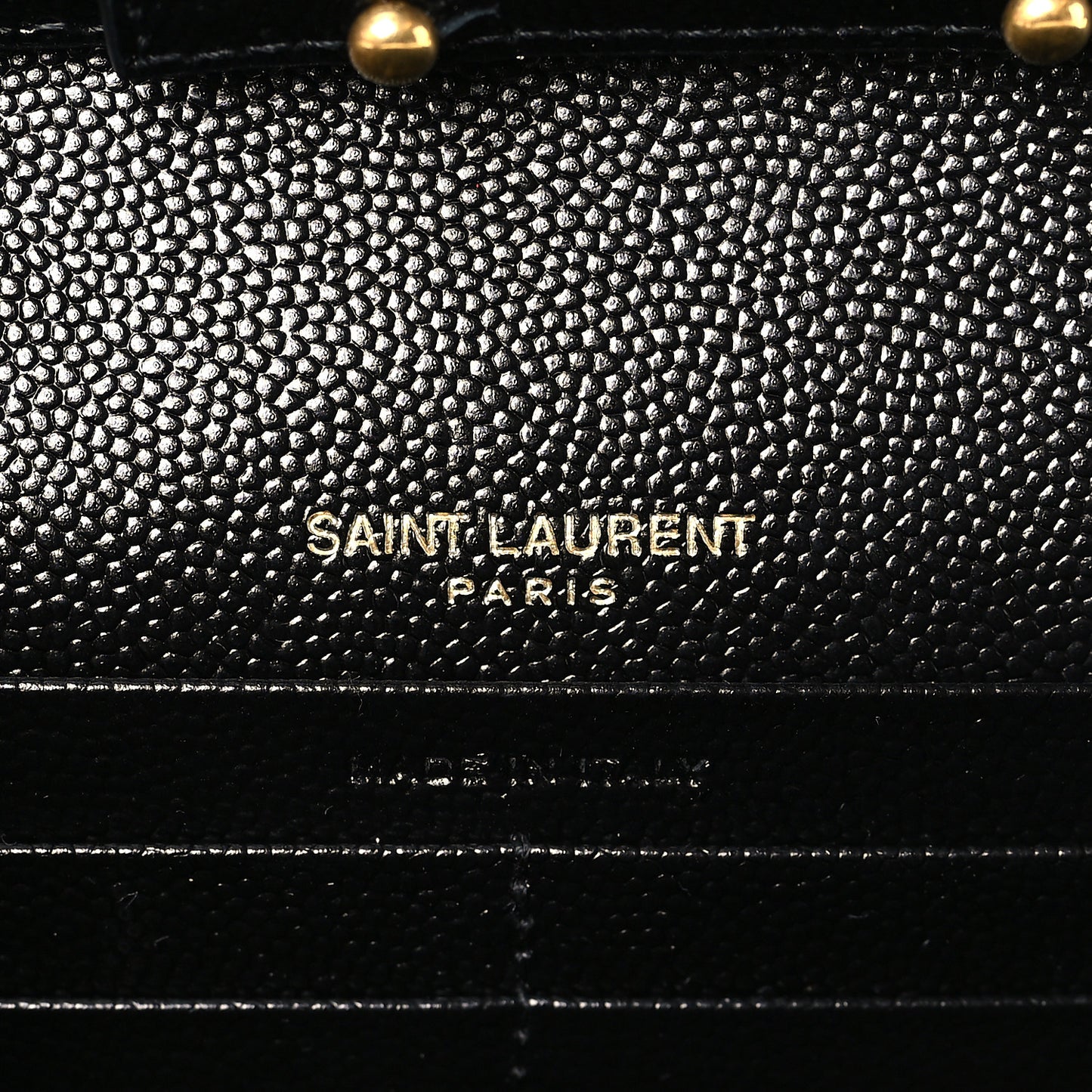 Grain De Poudre Matelasse Chevron Monogram Chain Wallet Black