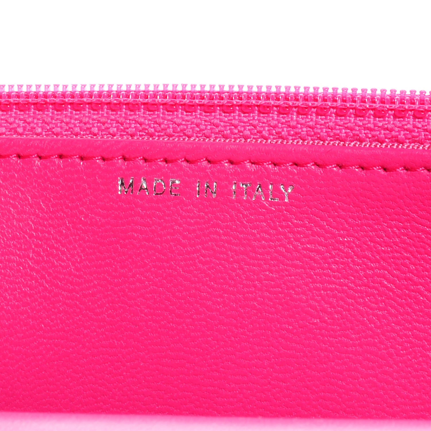 Chanel Lambskin Wallet On Chain WOC Dark Pink 8 of 9