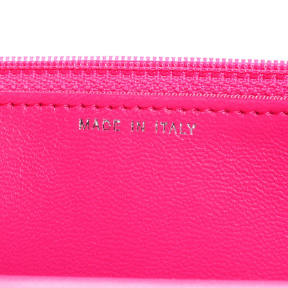 Chanel Lambskin Wallet On Chain WOC Dark Pink 8 of 9