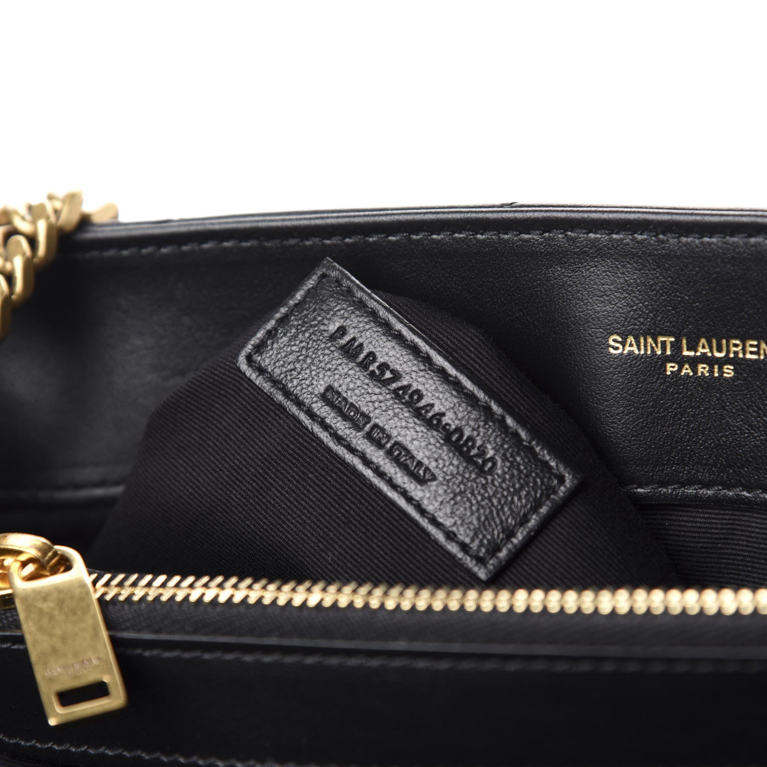 Saint Laurent Calfskin Y Quilted Monogram Medium Loulou Chain Satchel Black 11 of 12