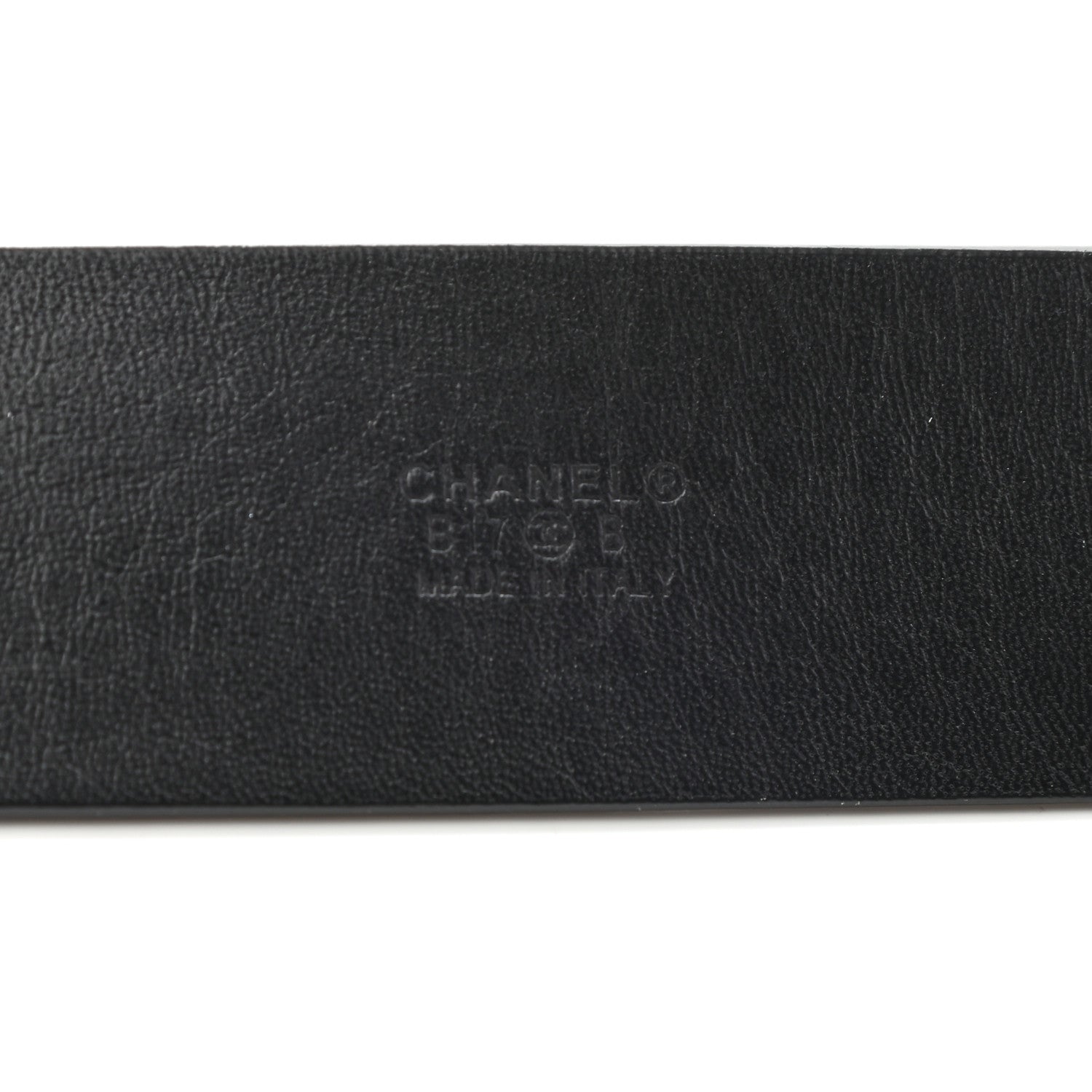 Chanel Crumpled Calfskin Lambskin Pearl CC Belt 75 30 Black 3 of 8