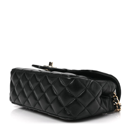 Chanel Lambskin Quilted Mini Crystal Top Handle Rectangular Flap Black 9 of 9