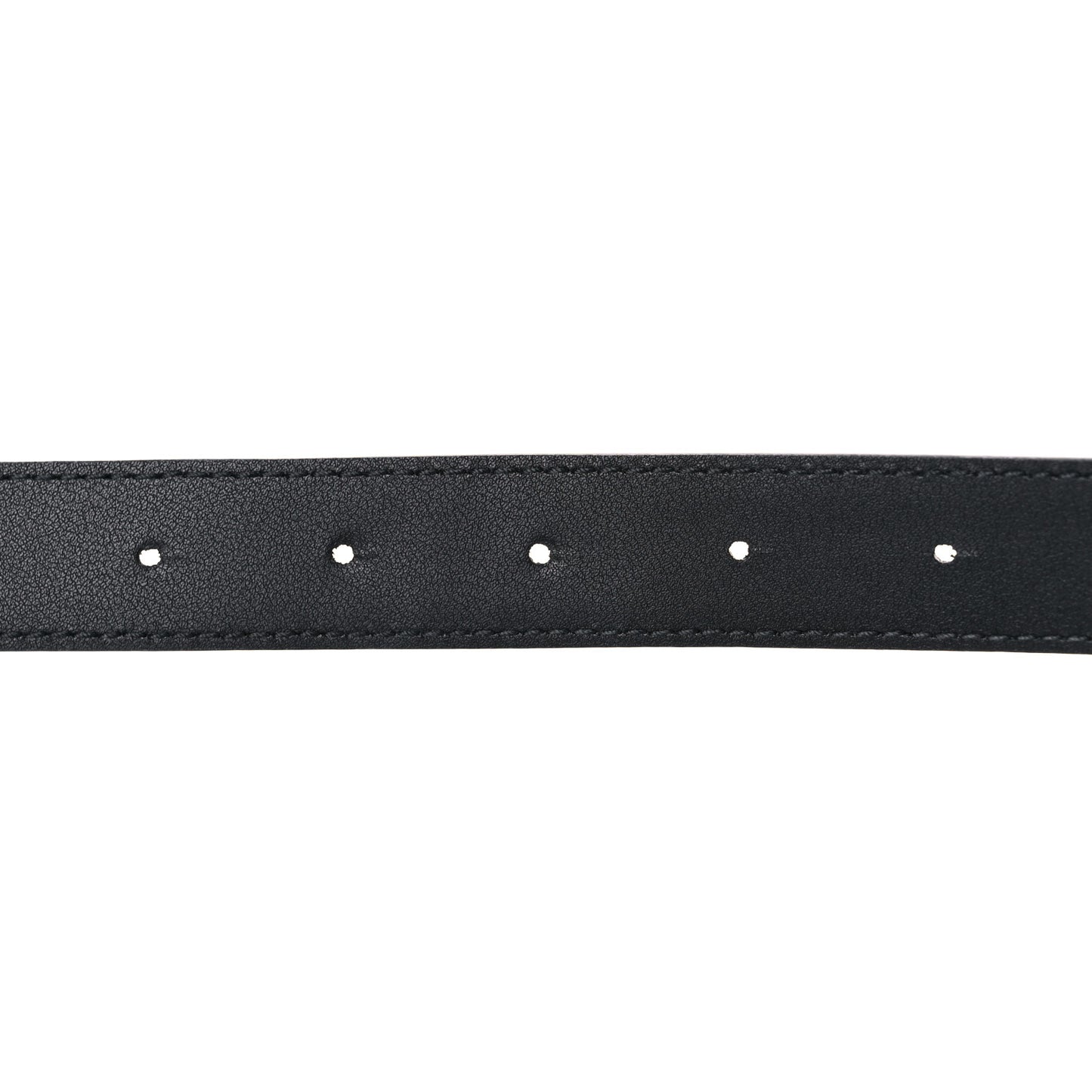 Shiny Calfskin Crocodile Embossed BB 25mm Thin Belt 85 34 Black