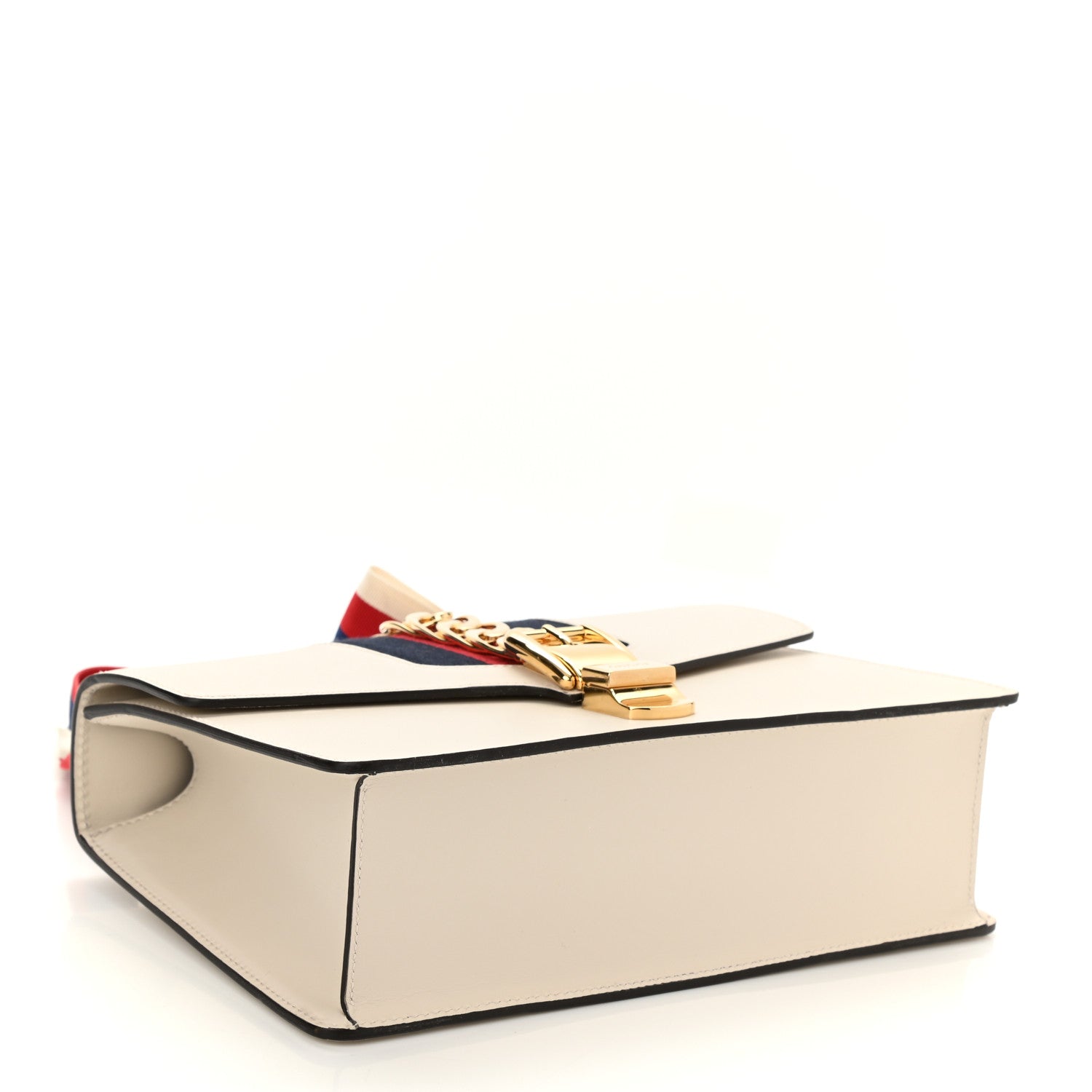 Gucci Calfskin Small Sylvie Shoulder Bag Off White 3 of 7