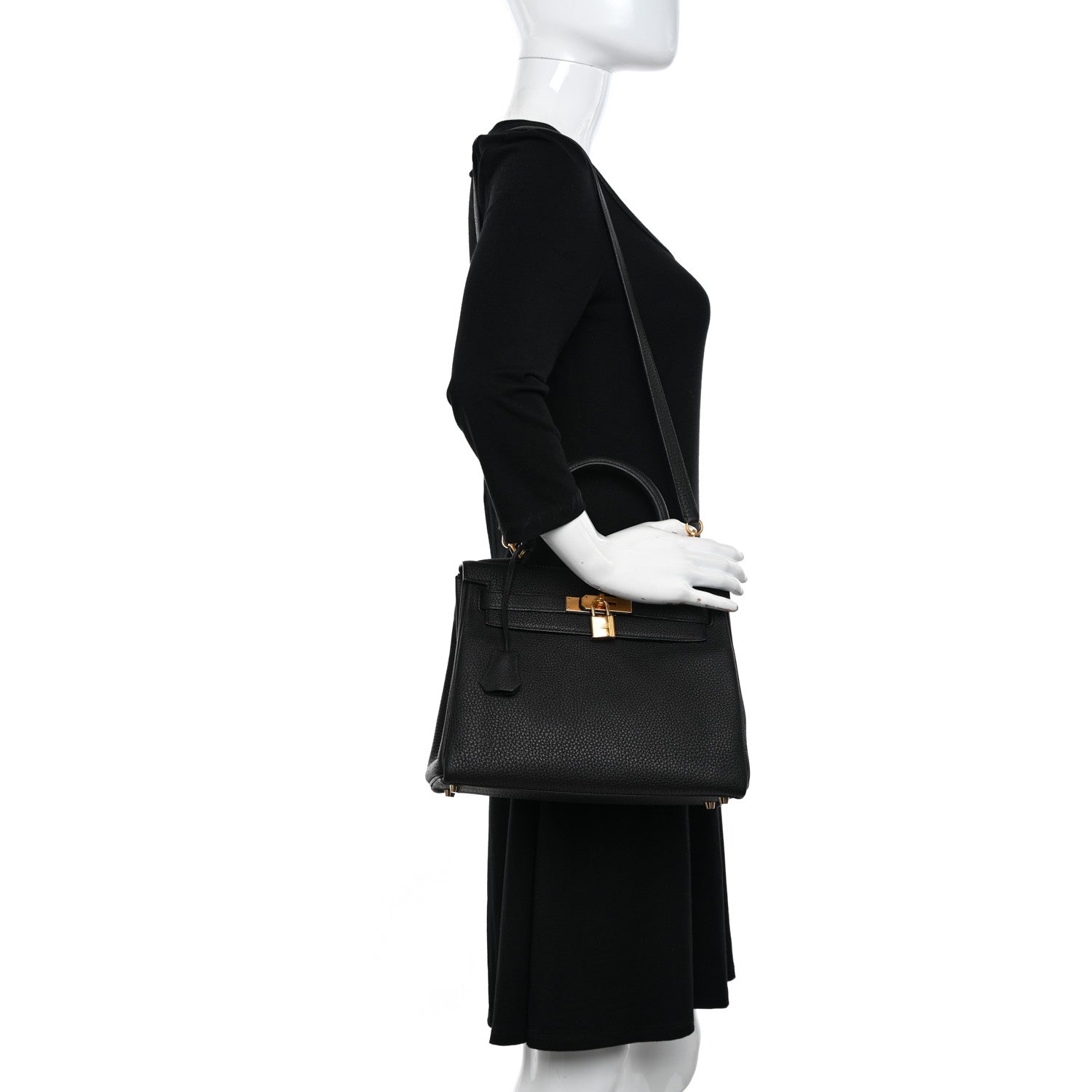 Hermes Togo Kelly Retourne 28 Black 2 of 12