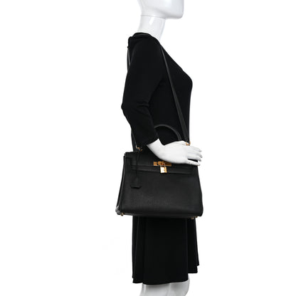 Hermes Togo Kelly Retourne 28 Black 2 of 12