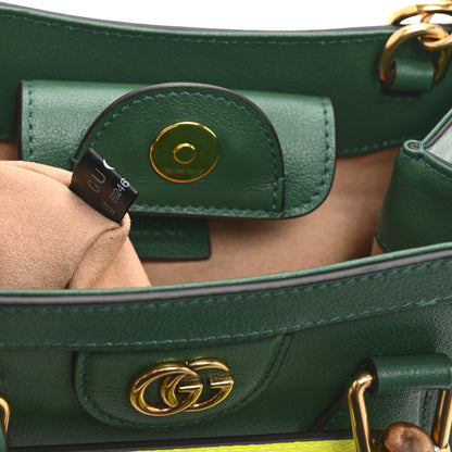 Gucci Wonka Grain Calfskin Mini Diana Tote Bag Green Yellow Fluo 8 of 12