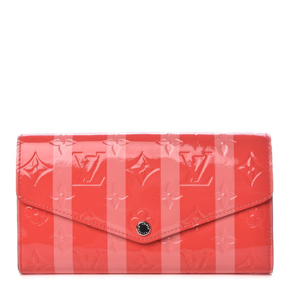 Louis Vuitton Vernis Rayures Sarah Wallet NM Poppy 1 of 6