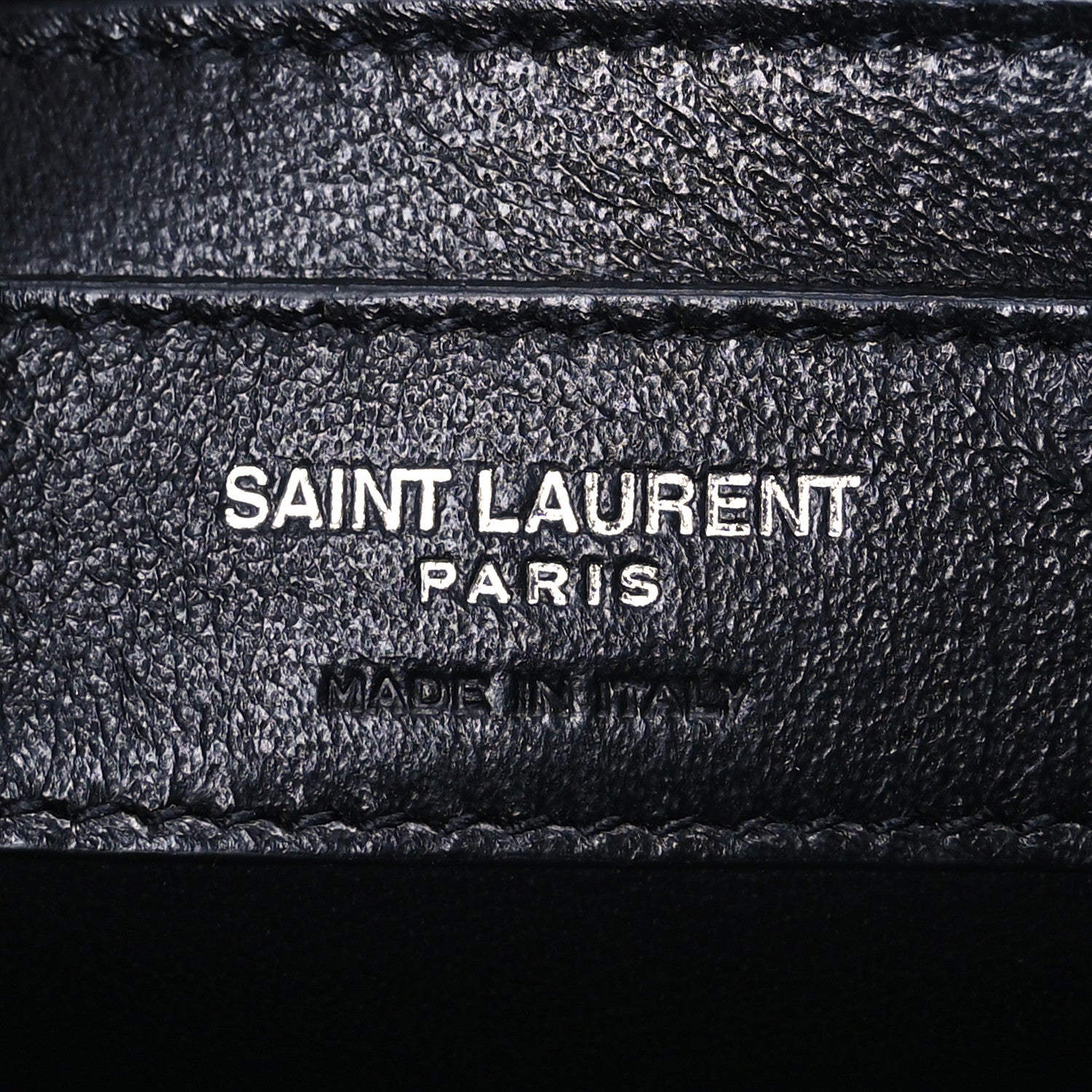 Saint Laurent Grain De Poudre Medium Classic Monogram Kate Satchel Deep Marine 6 of 10