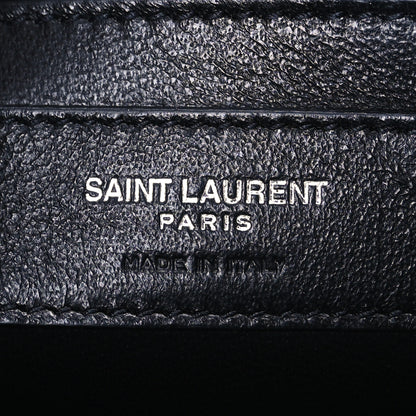 Saint Laurent Grain De Poudre Medium Classic Monogram Kate Satchel Deep Marine 6 of 10