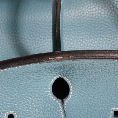 Hermes Togo Birkin 40 Blue Jean 4 of 30