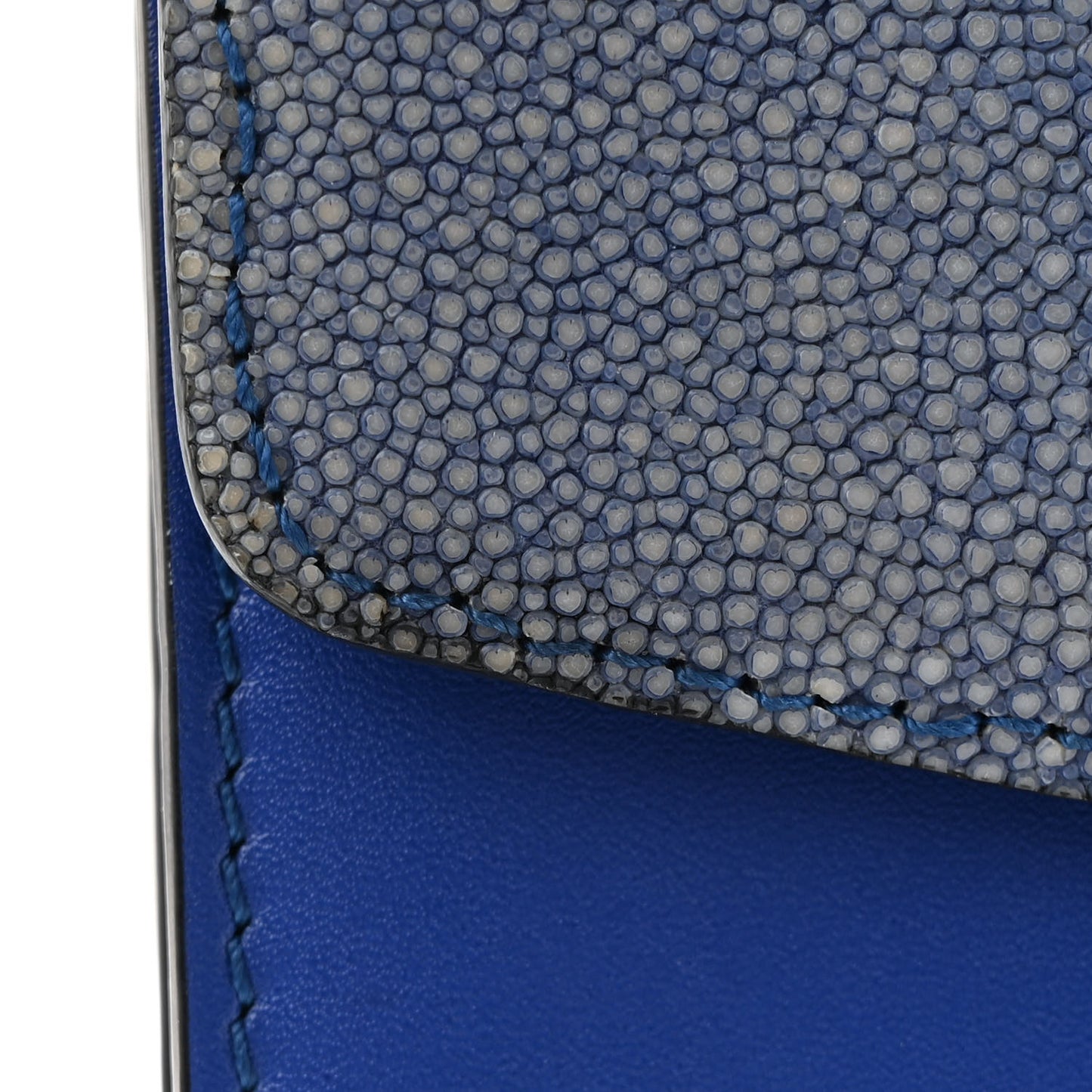 Galuchat Calfskin Serpenti Forever Crossbody Bag Blue