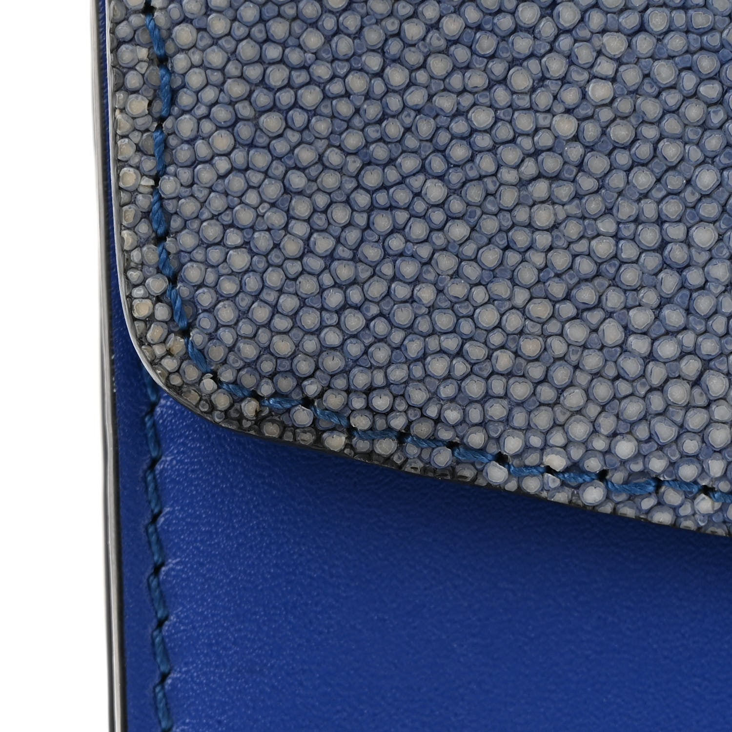 Bulgari Galuchat Calfskin Serpenti Forever Crossbody Bag Blue 11 of 15