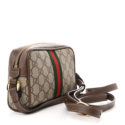 Gucci GG Supreme Monogram Web Mini Ophidia Shoulder Bag Brown 3 of 15