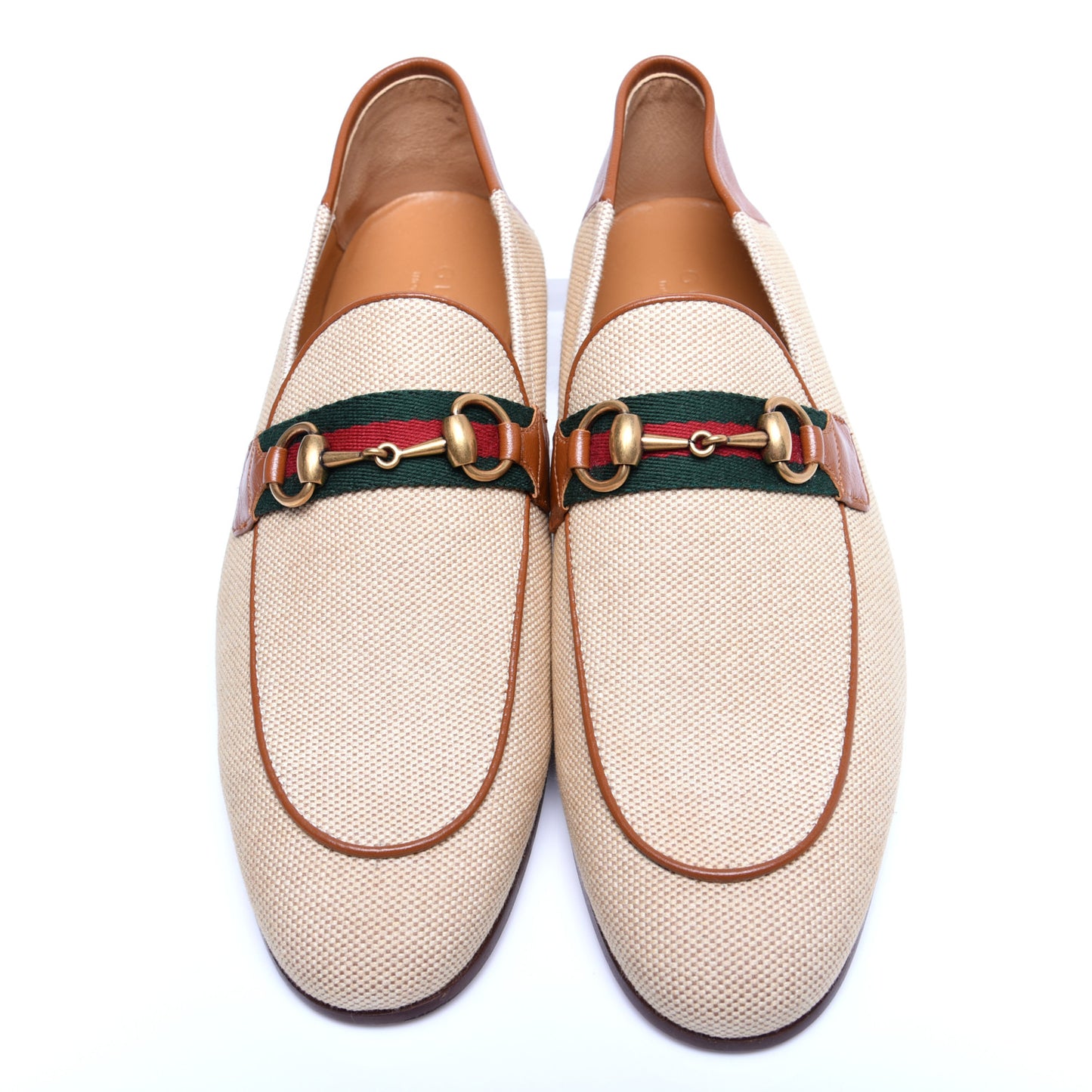 Canvas Web Mens Brixton Horsebit Loafers 9.5 Sand Light Cuir