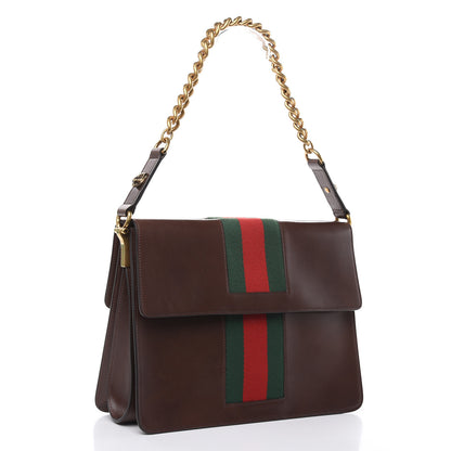 Gucci Tuscany Lux Calfskin Web GG Marmont Shoulder Bag Fondent 3 of 13