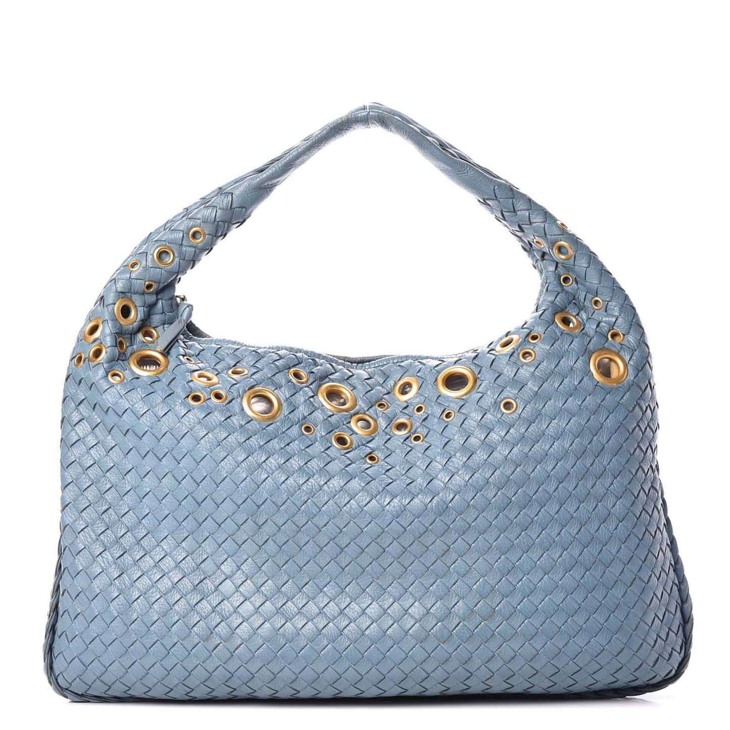 Nappa Intrecciato Grommet Large Veneta Hobo Blue