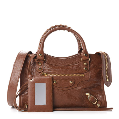 Balenciaga Agneau Classic Gold Hardware Mini City Marron Cognac 1 of 10