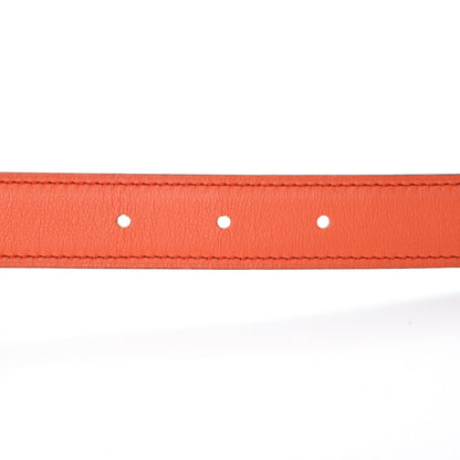 Hermes Swift Epsom 24mm Belt Strap 90 Orange Poppy Rose Azalee 3 of 5