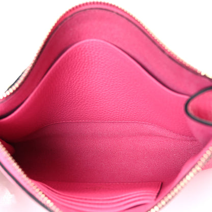 Valentino Garavani Pebbled Calfskin Medium Rockstud Flat Pouch Pink 5 of 9