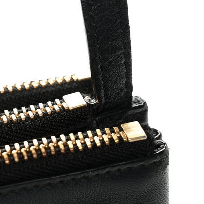 Celine Lambskin Large Trio Crossbody Bag Black 12 of 13