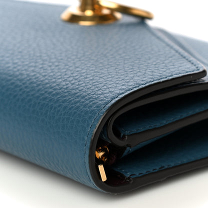 Mulberry Small Classic Grain Medium Harlow Wallet Steel Blue 11 of 12