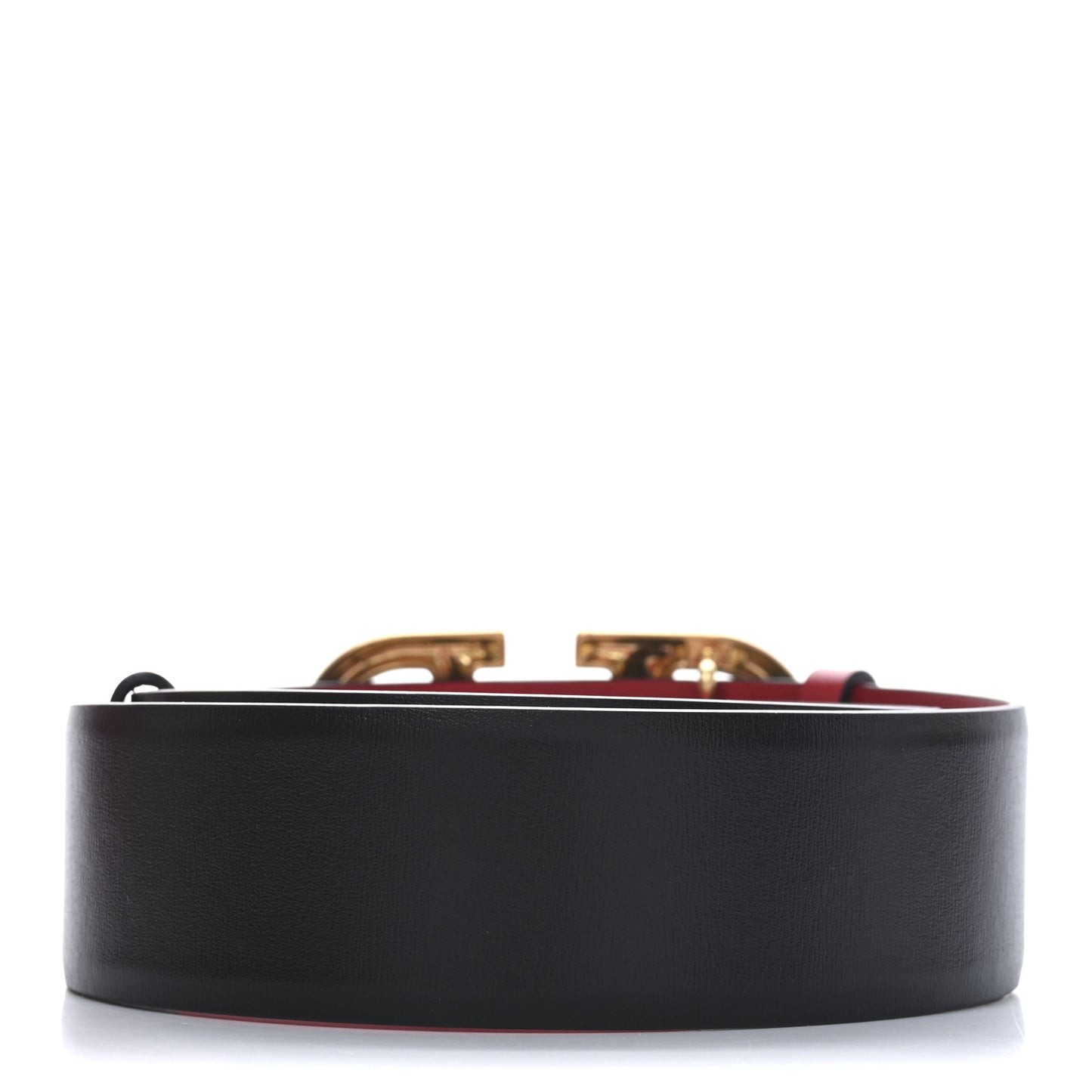 Glossy Calfskin VLogo Reversible 40mm Belt 65 26 Black Rouge Pur