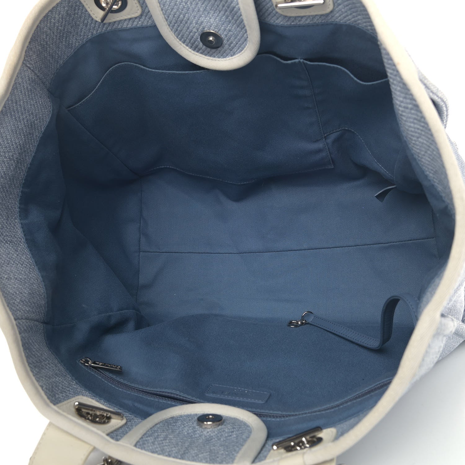 Chanel Canvas Large Deauville Tote Denim Blue 4 of 12