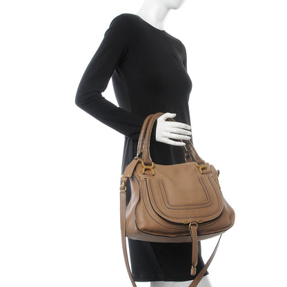 Chloe Calfskin Medium Marcie Satchel Sand Shell 2 of 11