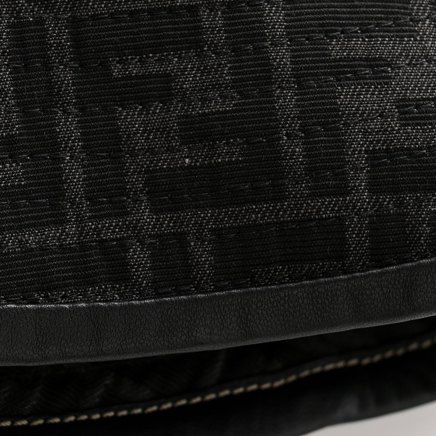 Fabric Jacquard FF Bucket Hat L Black