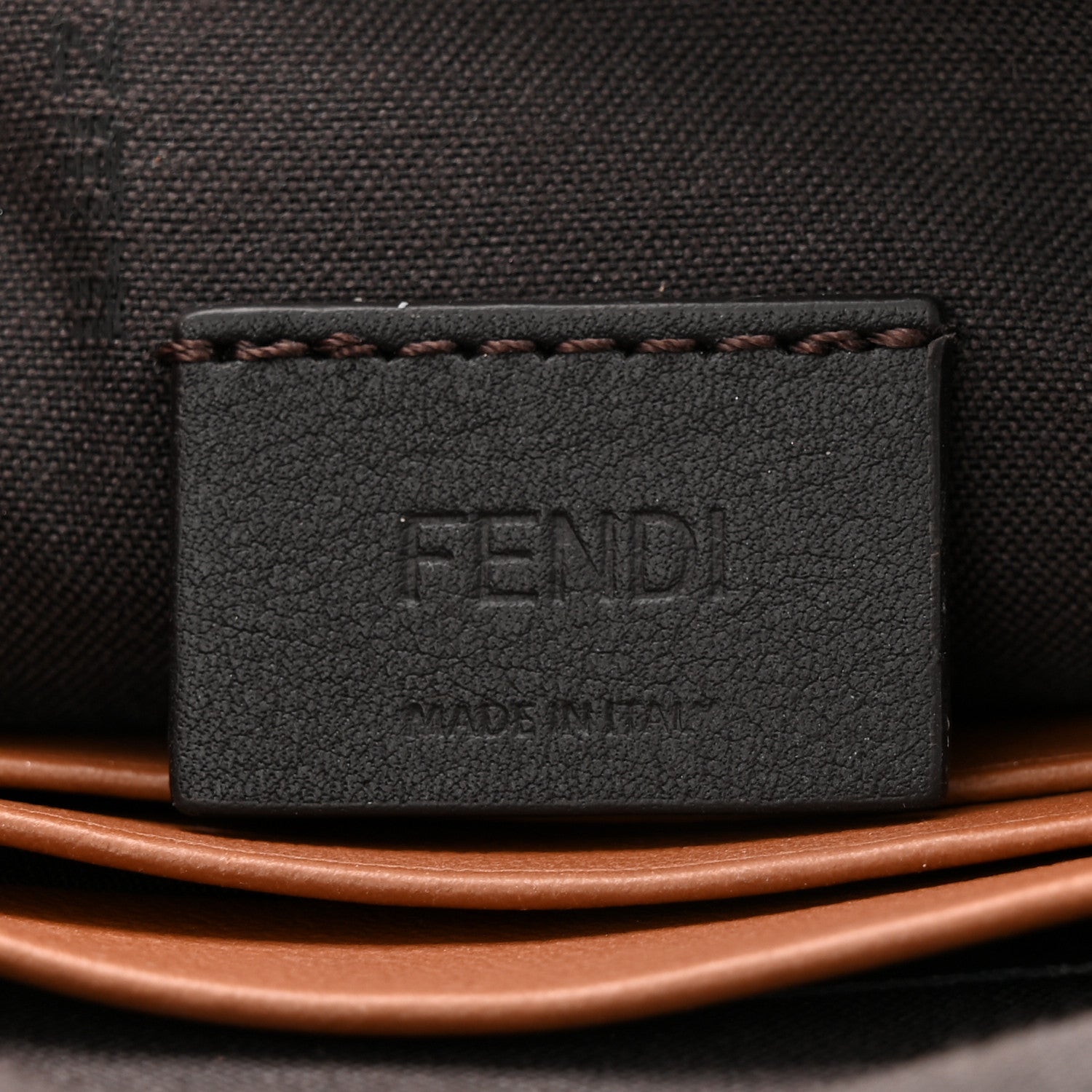 Fendi Vitello Grace Matte Duo Baguette Camel 7 of 12