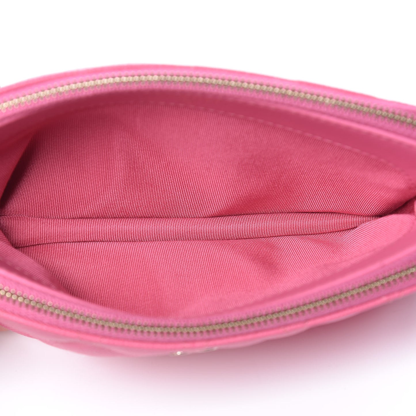 Caviar Quilted Small Clutch With Chain Pink