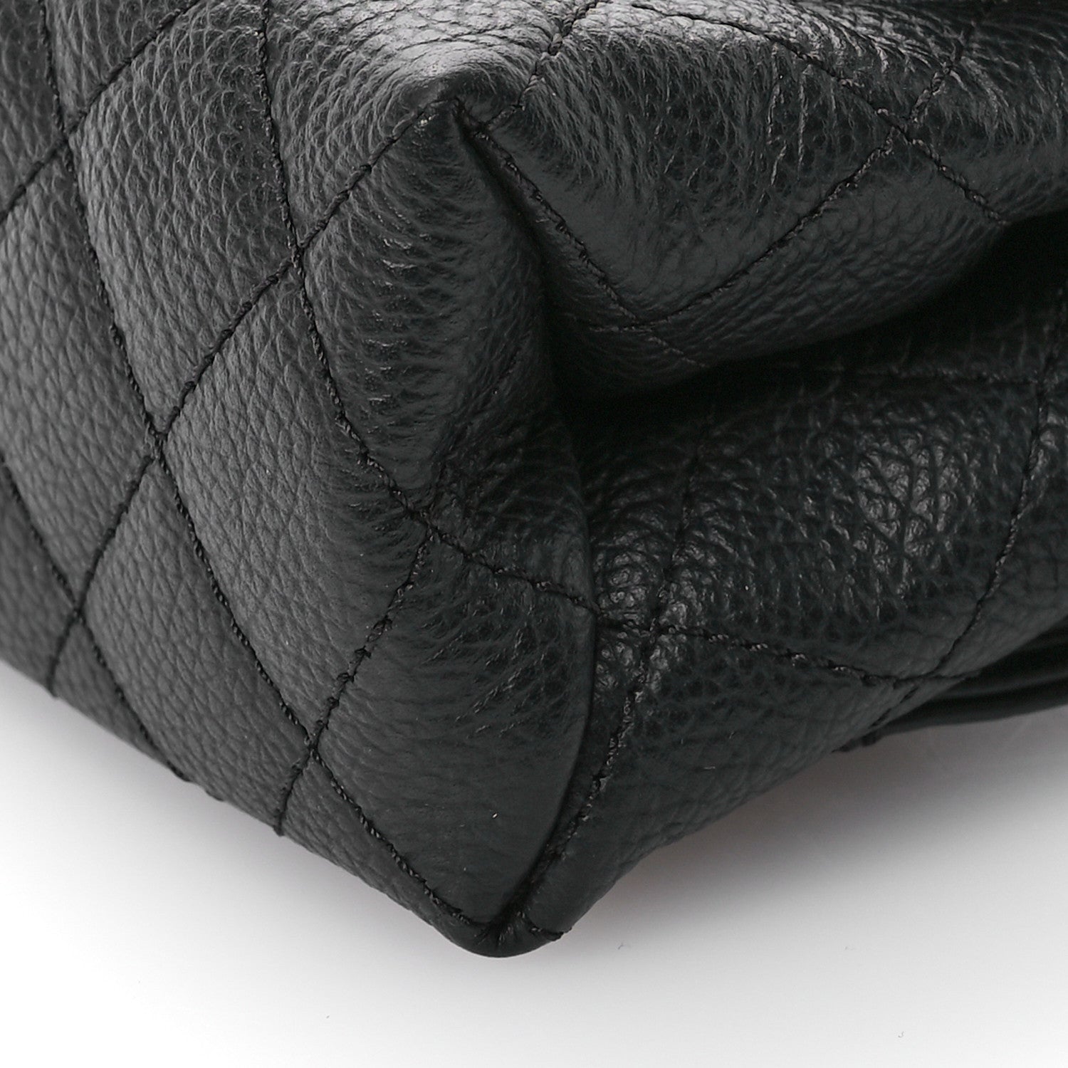 Chanel Grained Calfskin Quilted 2.55 Reissue Flap Belt Bag Clutch  Black 11 of 12