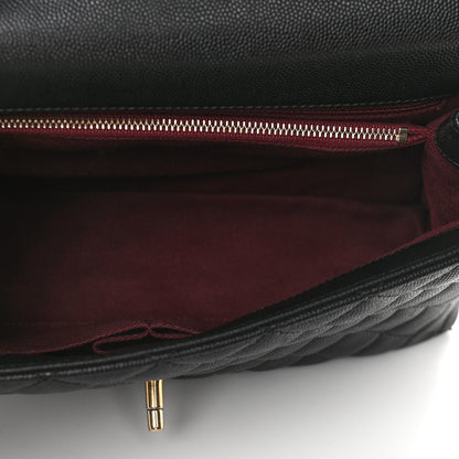 Chanel Caviar Quilted Small Coco Handle Flap Black 5 of 9
