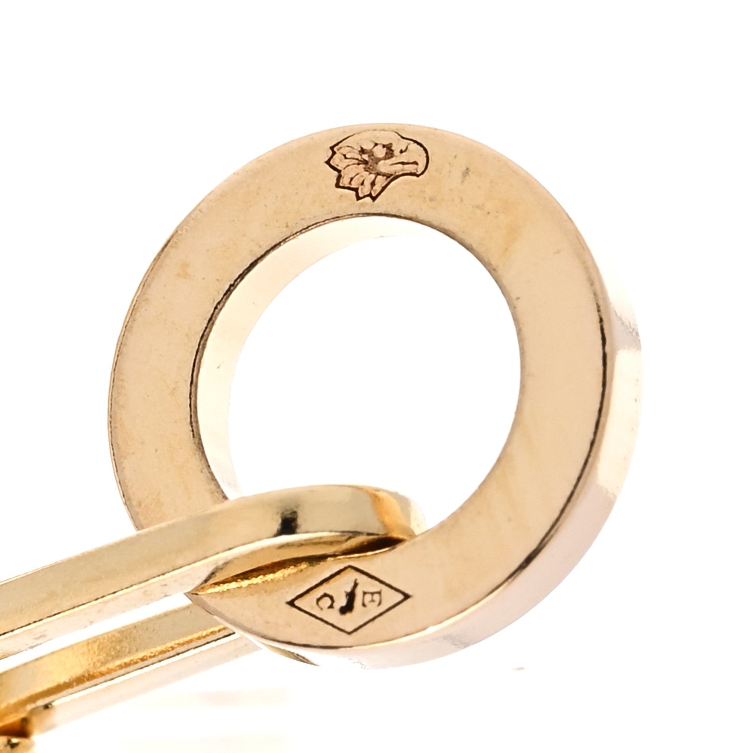 Hermes 18K Yellow Gold TPM Kelly Chaine Earrings 5 of 5