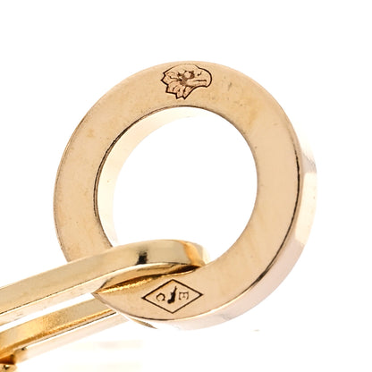 Hermes 18K Yellow Gold TPM Kelly Chaine Earrings 5 of 5