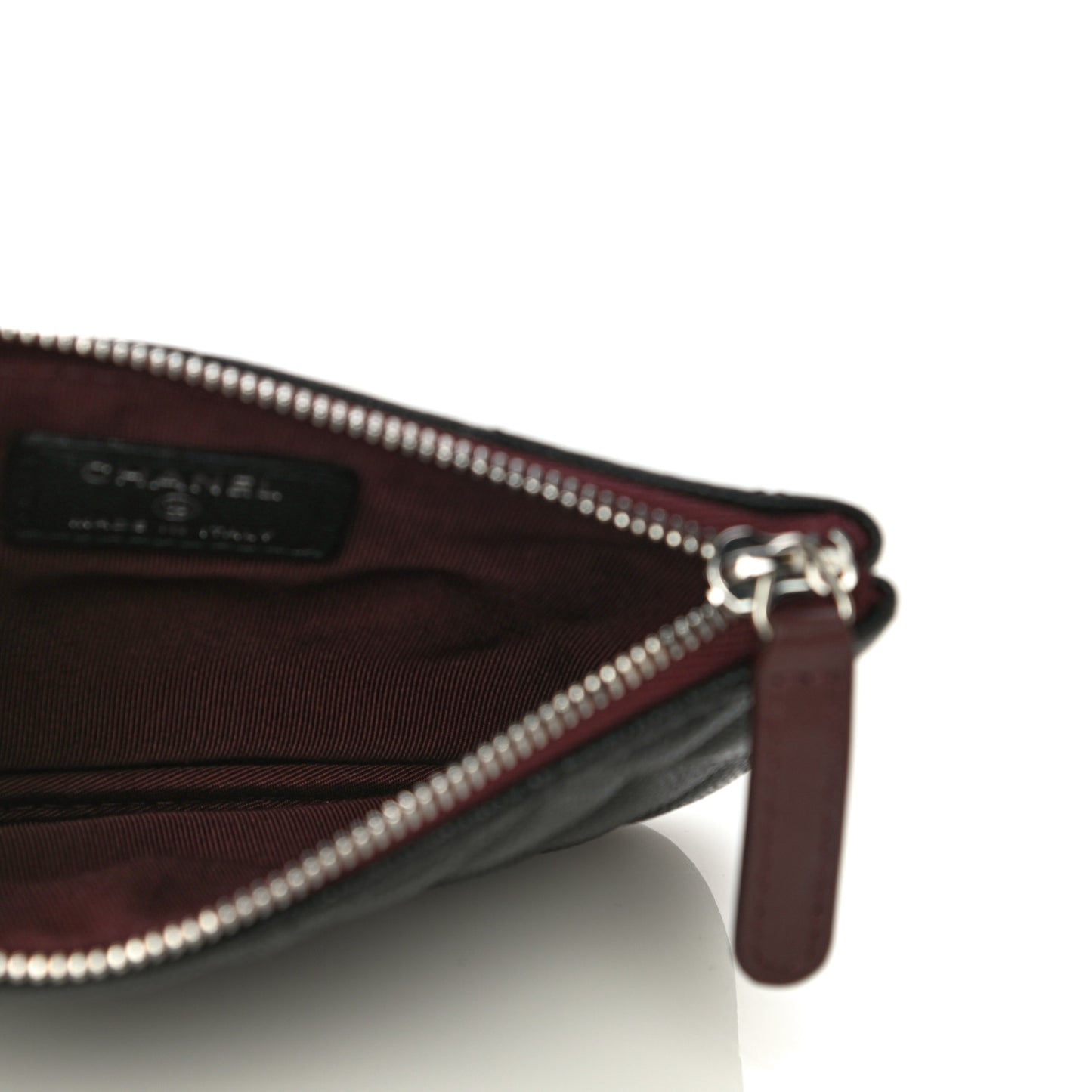 Caviar Quilted Small Cosmetic Case Black