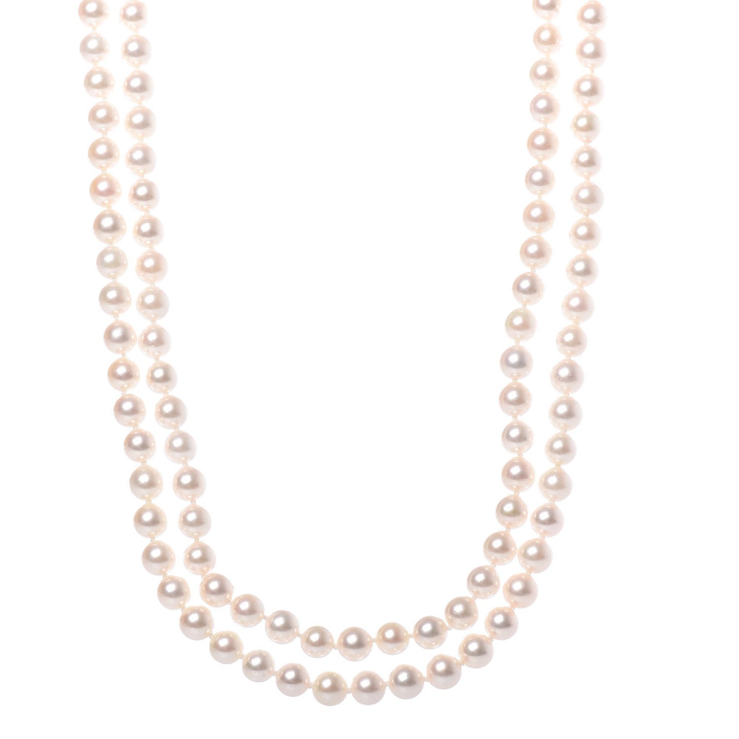 18K Yellow Gold Akoya Pearl 6.5-7mm Necklace 40.5