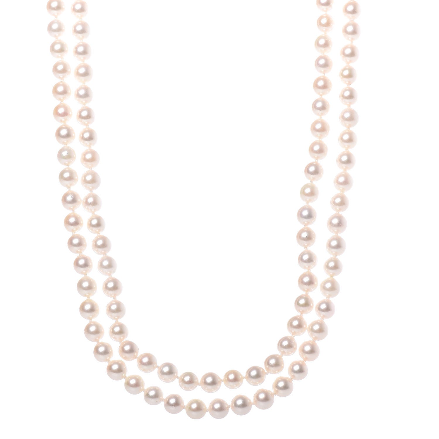Mikimoto 18K Yellow Gold Akoya Pearl 6.5-7mm Necklace 40.5 1 of 6